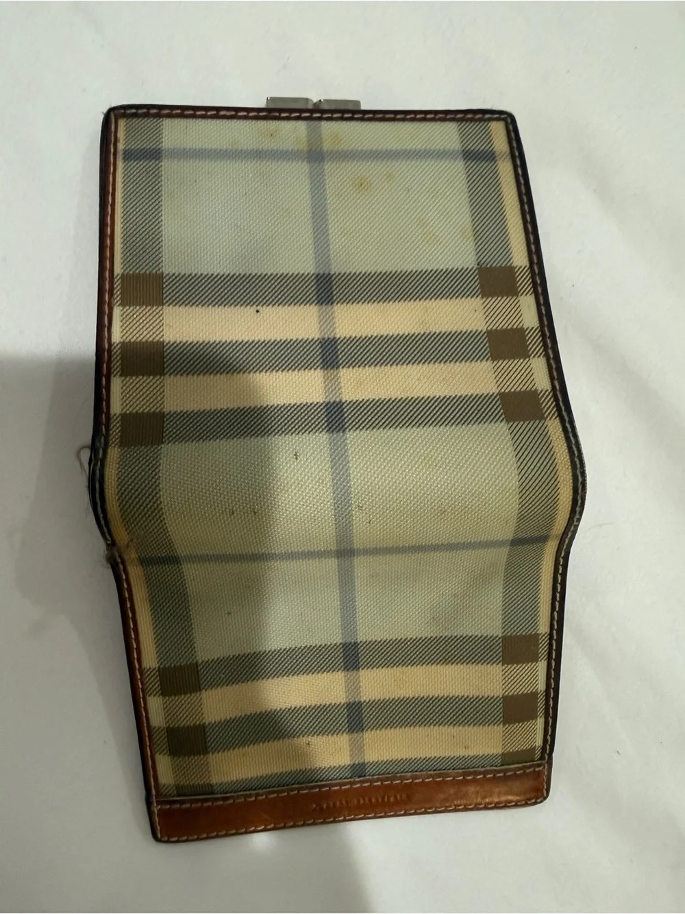Authentic Plaid Vintage Burberry  Wallet - Beige and Brown